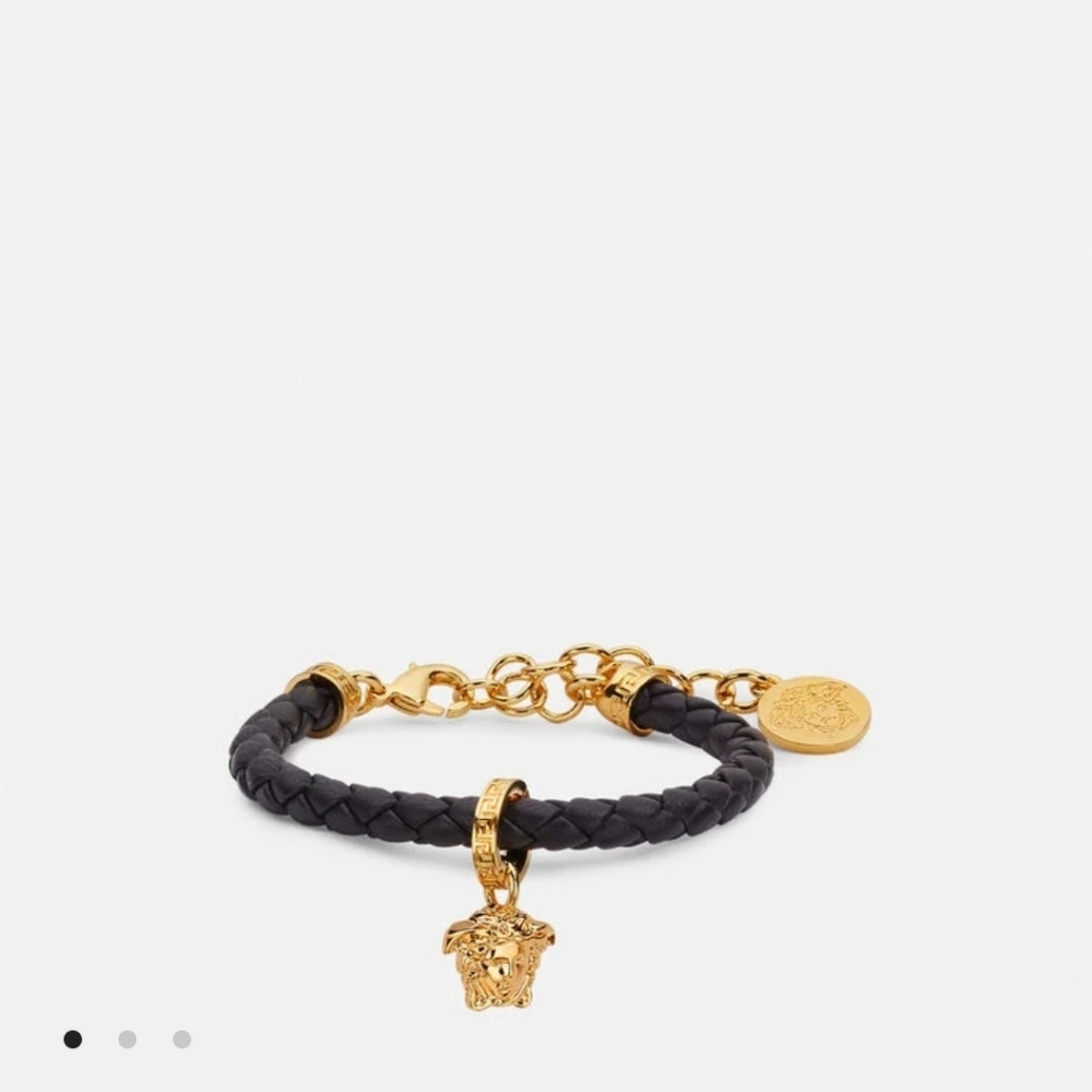 Versace Medusa Leather Bracelet